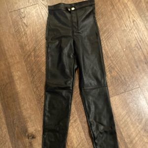H&M faux leather pants size 4